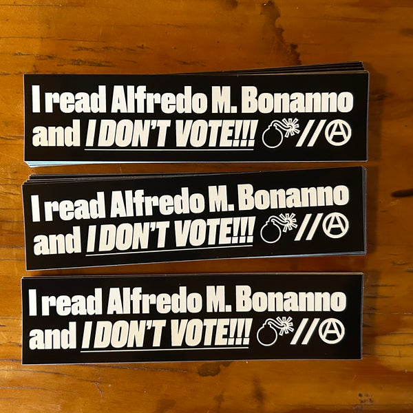 I Read Alfred M. Bonanno sticker